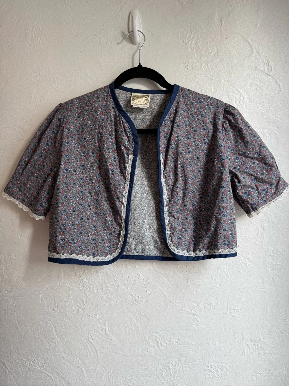 Vintage 1970s Gunne Sax Calico Floral Midi Dress and Matching Bolero Set